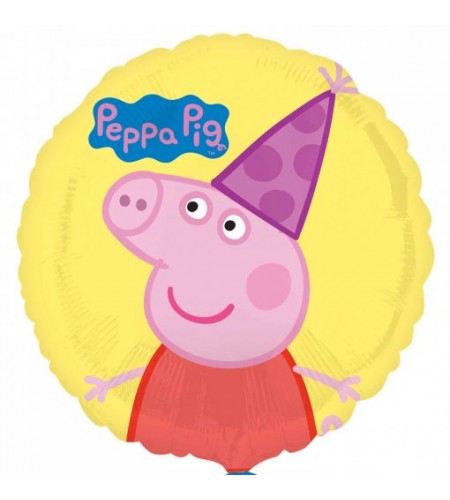 BALÃO METALIZADO AMARELO PEPPA PIG 18"